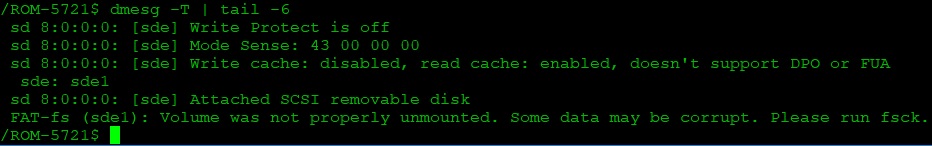 Check USB disk symbol