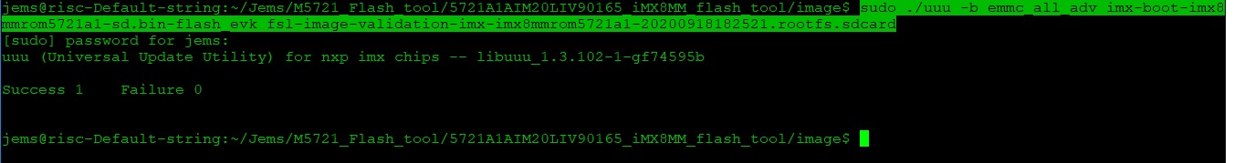 UUU flash eMMC command