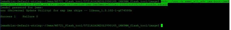 UUU flash eMMC command