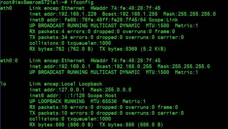 ifconfig output
