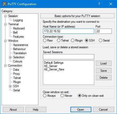 SSH setting detail