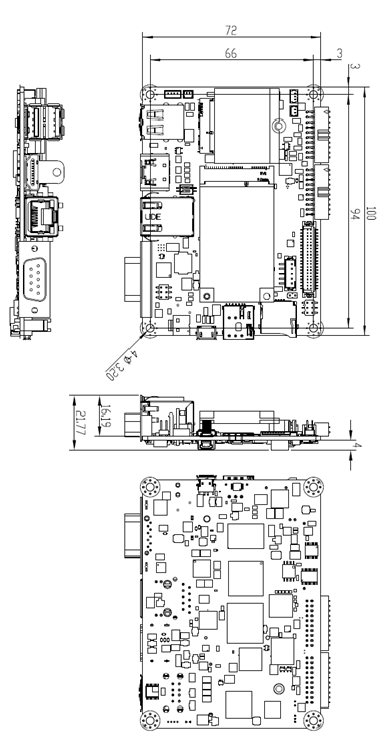 RSB-3730 Board Dimension